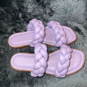 SCHUTZ Purple Braided Sandals